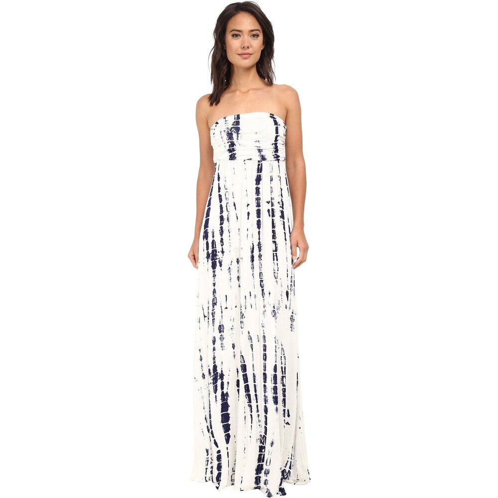 Culture Phit Hally Dress White/Navy Tie-Dye 2XL
